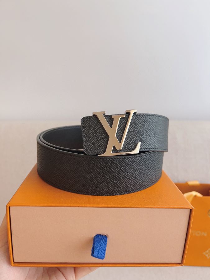 LV belt Counter model cross-pattern men's belt, width 4.0cm, genuine one-piece cast hardware steel — 1:1 Replica For Sale — photo 3