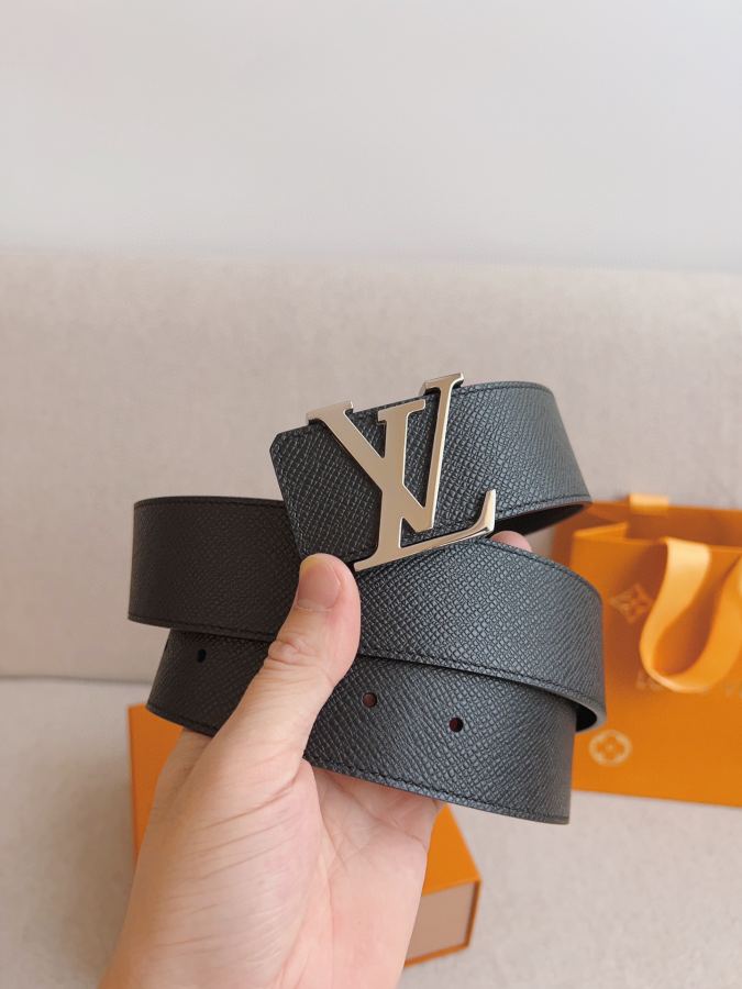 LV belt Counter model cross-pattern men's belt, width 4.0cm, genuine one-piece cast hardware steel — 1:1 Replica For Sale — photo 6