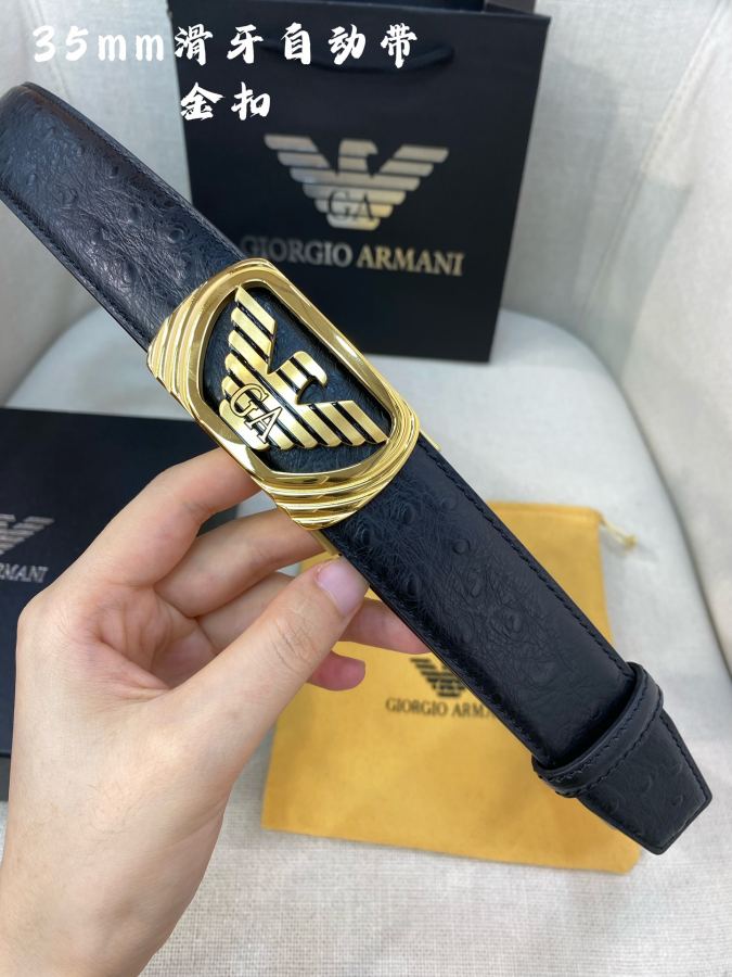 ARMANI belt Armani men's automatic belt - width 35 MM 316 fine steel buckle, exquisitely crafted, — AAA Quality Replica — photo 2