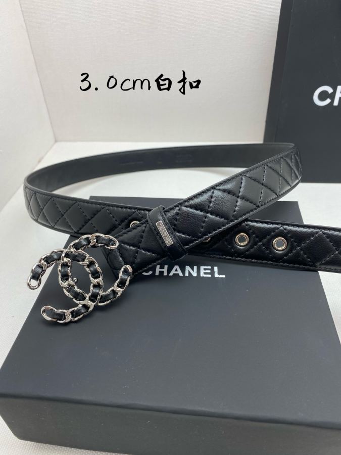 Ремень CHANEL с логотипом Chanel cc 3,0см — photo 6