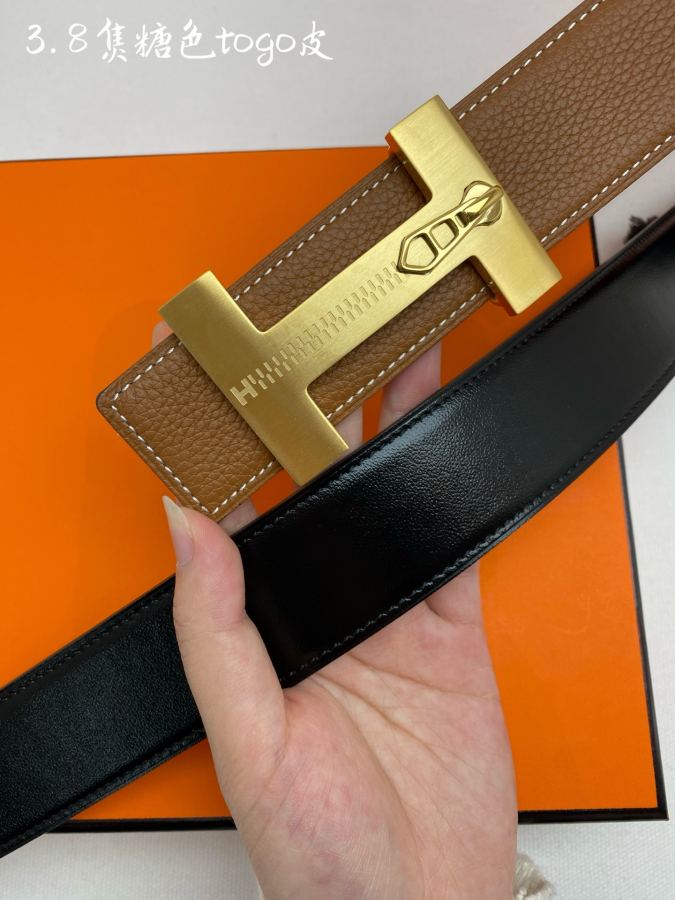 HERMES belt Hermes-H BELT BUCKLE & REVERSIBLE LEATHER STR Amm Hermes epsom — Premium Replica — photo 3
