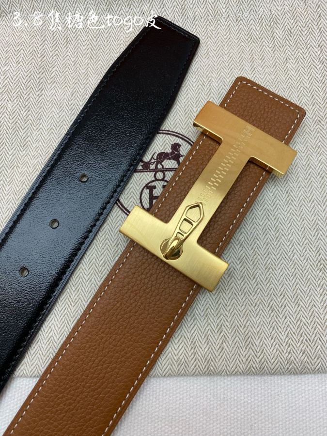 HERMES belt Hermes-H BELT BUCKLE & REVERSIBLE LEATHER STR Amm Hermes epsom — Premium Replica