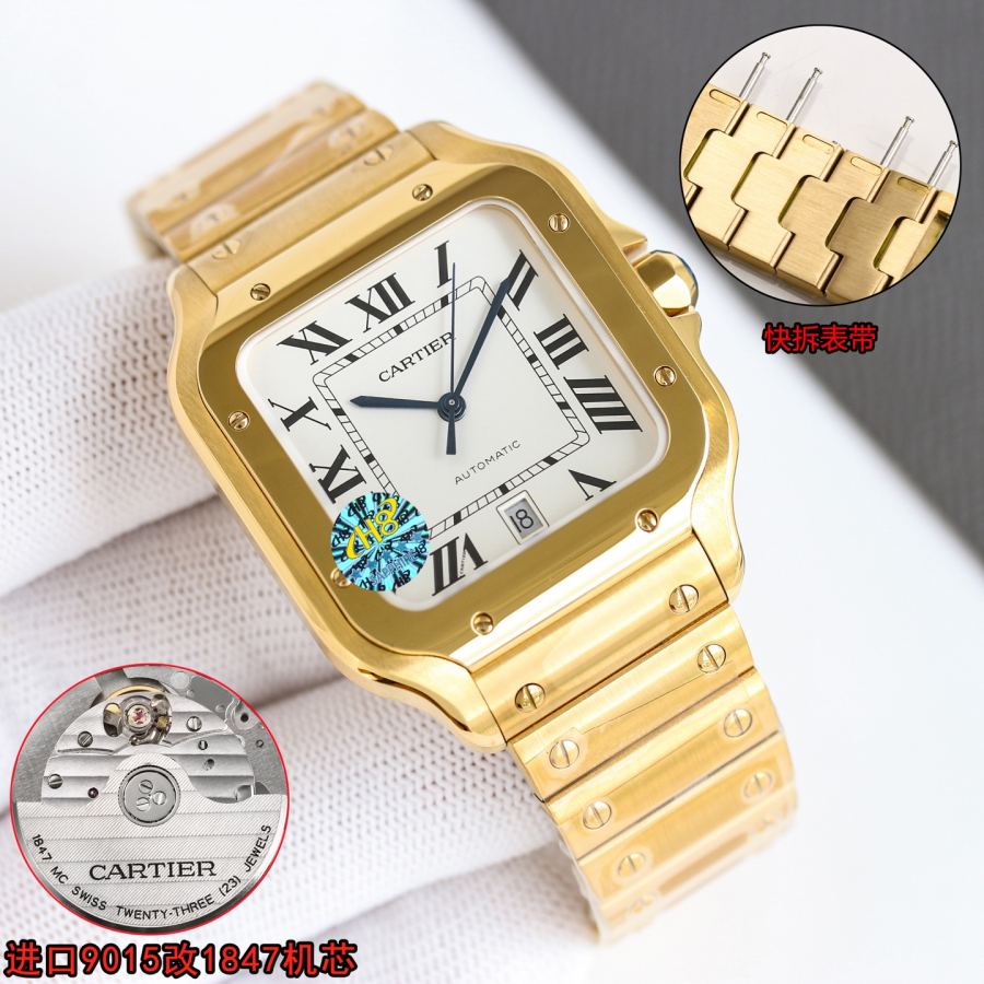 Cartier Watches Cartier Santos watch, a model of mature charm — Premium Replica — photo 4
