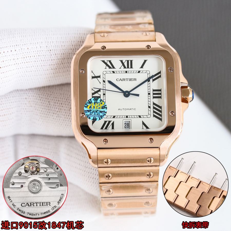 Cartier Watches Cartier Santos watch, a model of mature charm — Premium Replica — photo 3