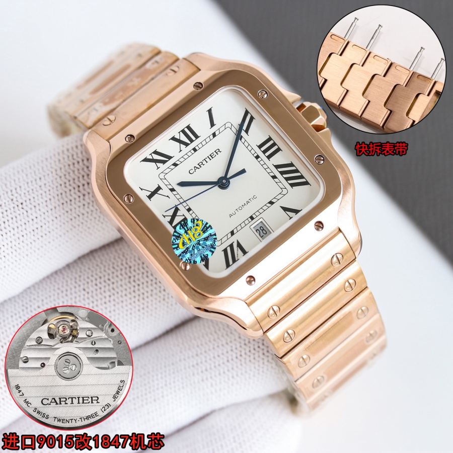 Cartier Watches Cartier Santos watch, a model of mature charm — Premium Replica — photo 2