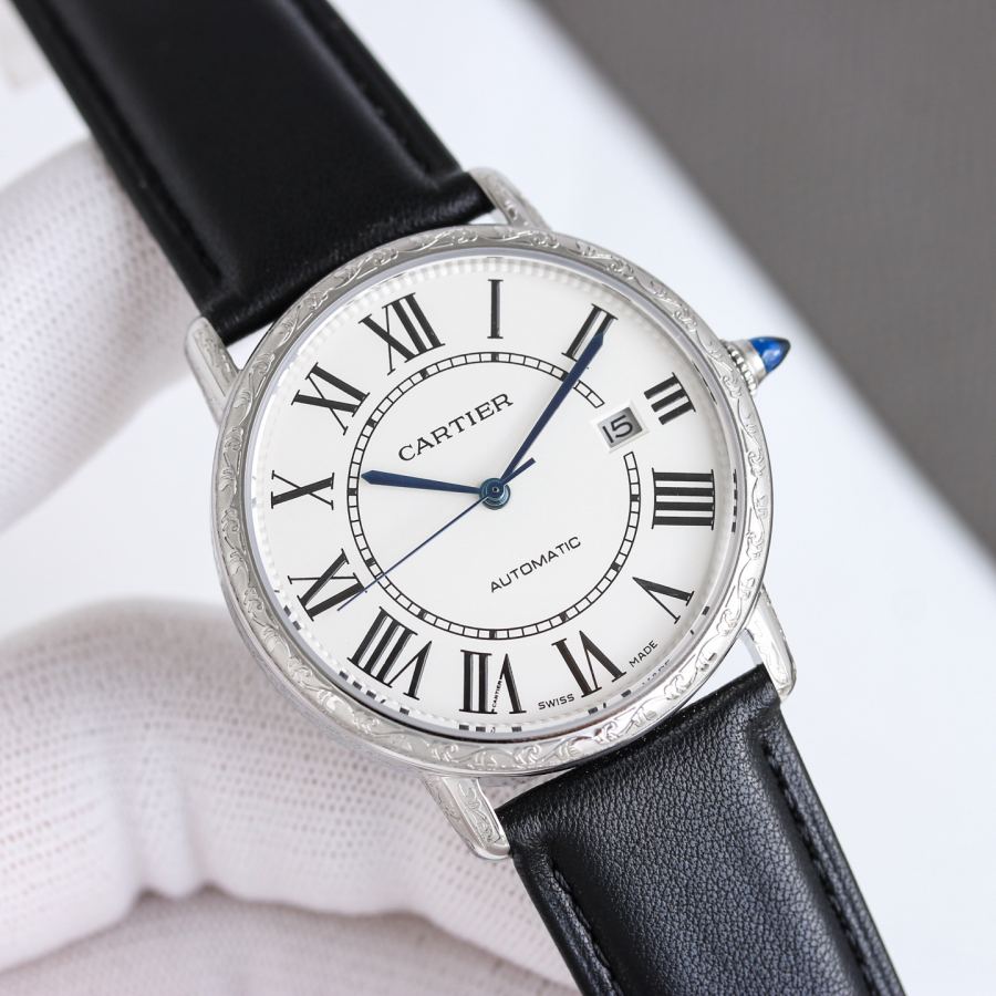 Cartier Watches ] Cartier RONDE DE CARTIER ⌚ 9015 40 30 316 L — 1:1 Replica — photo 4