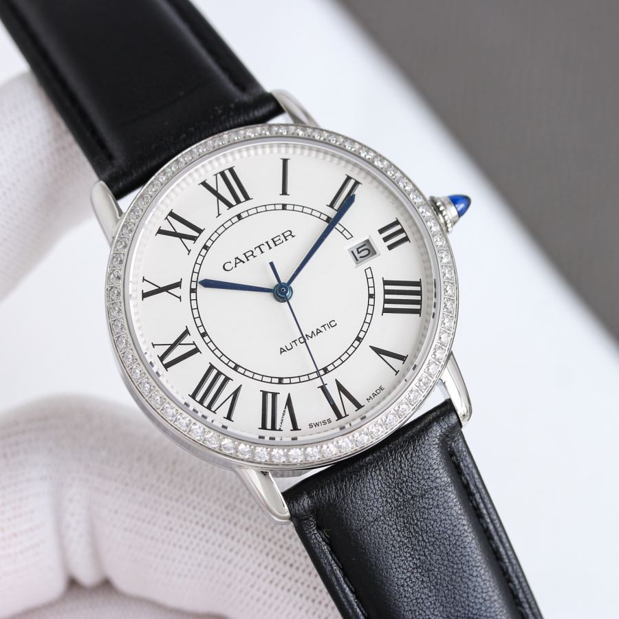 Cartier Watches ] Cartier RONDE DE CARTIER ⌚ 9015 40 30 316 L — 1:1 Replica — photo 5