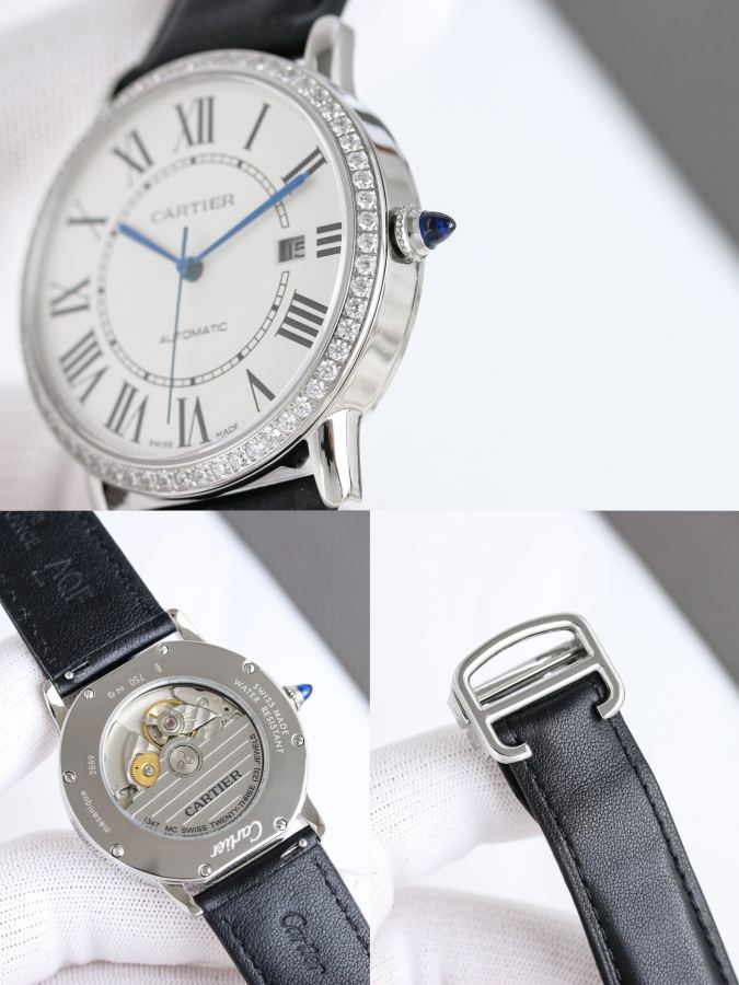 Cartier Watches ] Cartier RONDE DE CARTIER ⌚ 9015 40 30 316 L — 1:1 Replica — photo 9