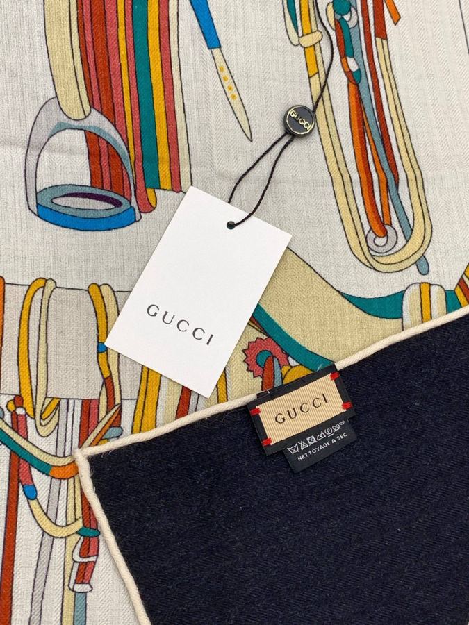 gucci scarf Gucci 140 double-sided velvet shawl — 1:1 Replica — photo 6