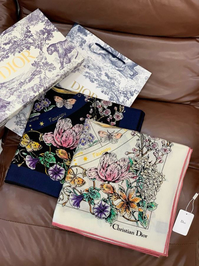 Dior scarf Dior reversible tonal velvet printed square scarf — AAA Quality Replica — photo 9