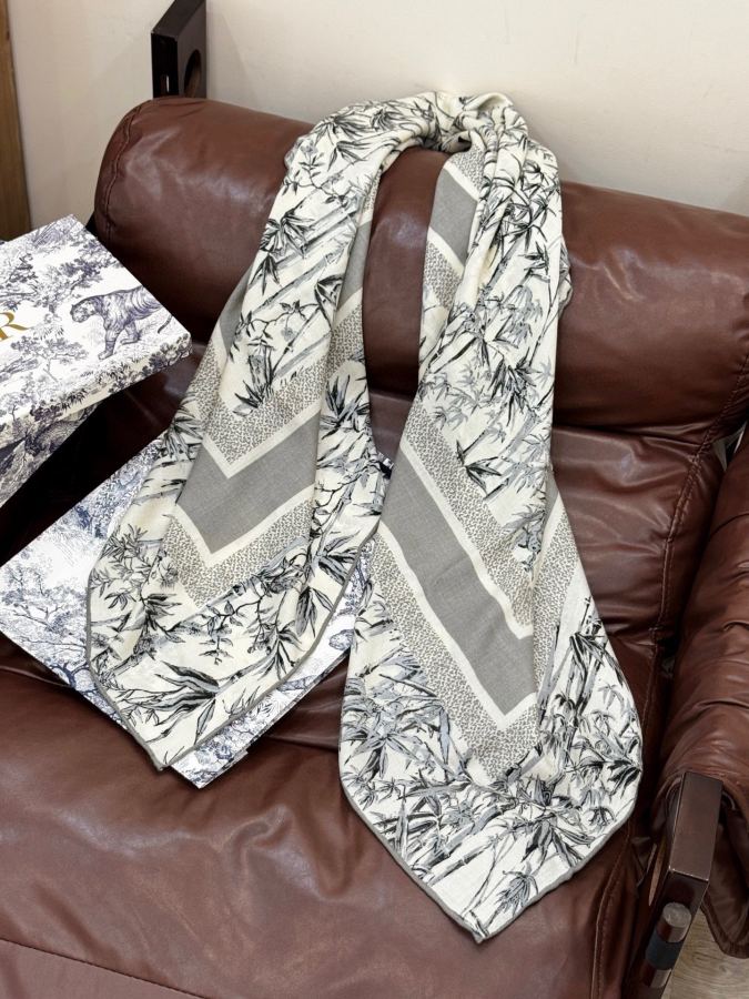 Dior scarf Dior 140 velvet double-sided tone-on-color printed shawl — 1:1 Replica For Sale — photo 6
