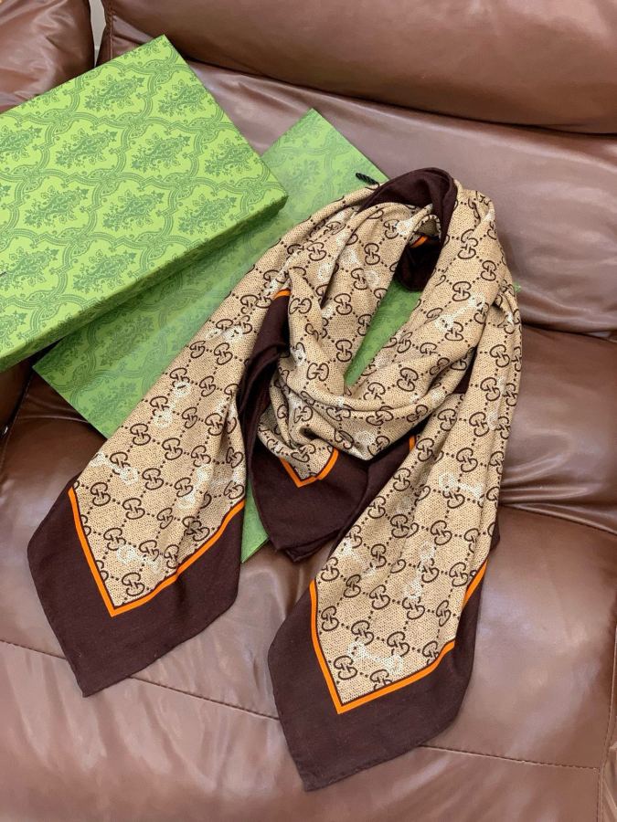 gucci scarf Gucci 140 double-sided velvet shawl — Premium Replica — photo 5