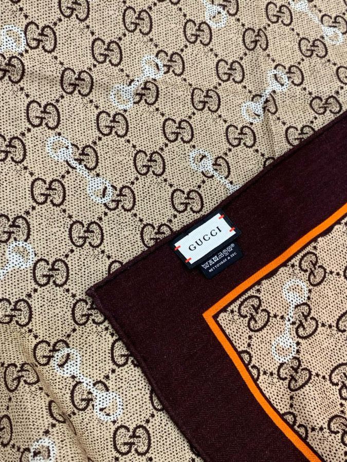 gucci scarf Gucci 140 double-sided velvet shawl — Premium Replica — photo 6