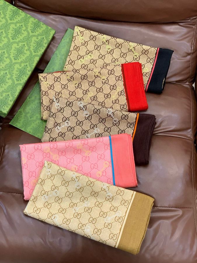 gucci scarf Gucci 140 double-sided velvet shawl — 1:1 Replica — photo 9