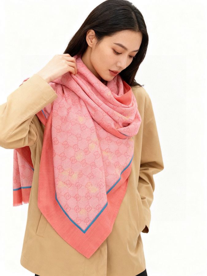 gucci scarf Gucci 140 double-sided velvet shawl — 1:1 Replica