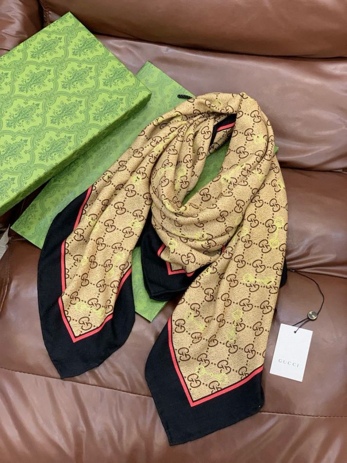 gucci scarf Gucci 140 double-sided velvet shawl — Premium Replica — photo 5