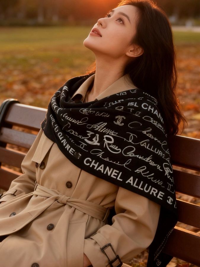 Chanel scarf Chanel-Velvet double-sided square scarf — Premium Replica — photo 2