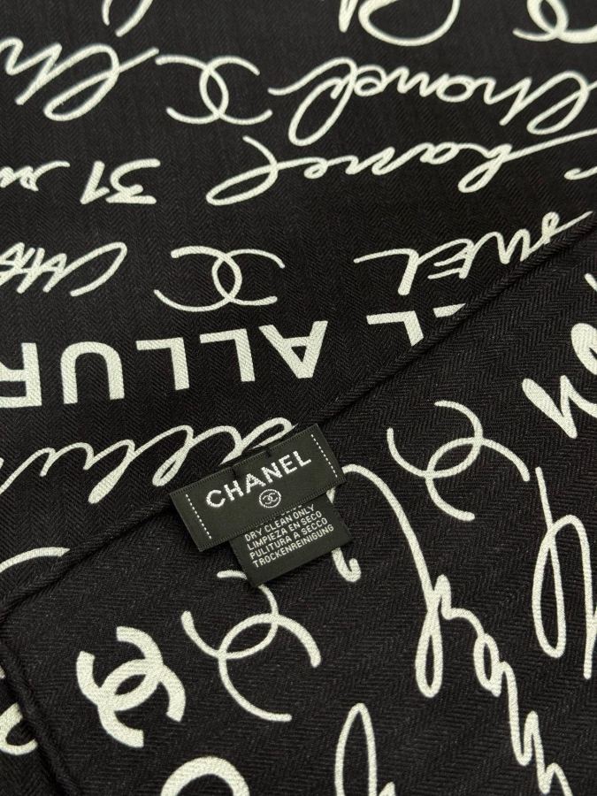 Chanel scarf Chanel-Velvet double-sided square scarf — Premium Replica — photo 7
