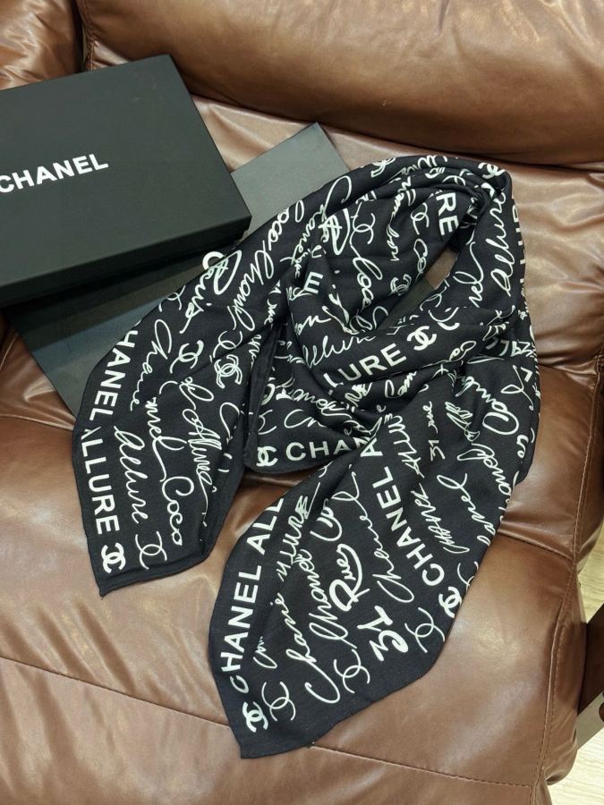Chanel scarf Chanel-Velvet double-sided square scarf — Premium Replica — photo 5