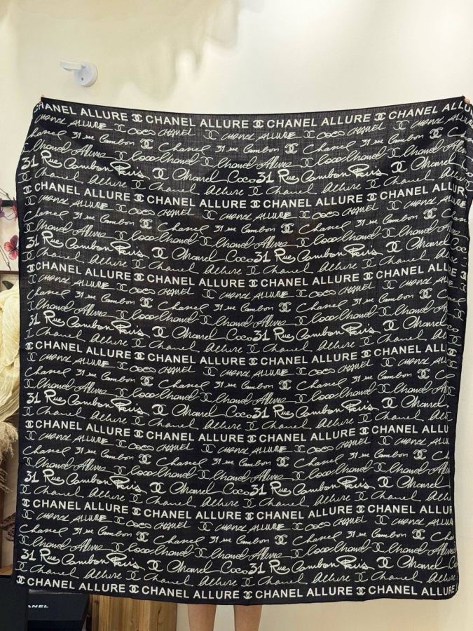 Chanel scarf Chanel-Velvet double-sided square scarf — Premium Replica — photo 8