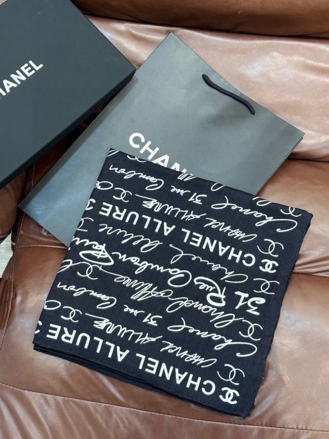 Chanel scarf Chanel-Velvet double-sided square scarf — Premium Replica — photo 3