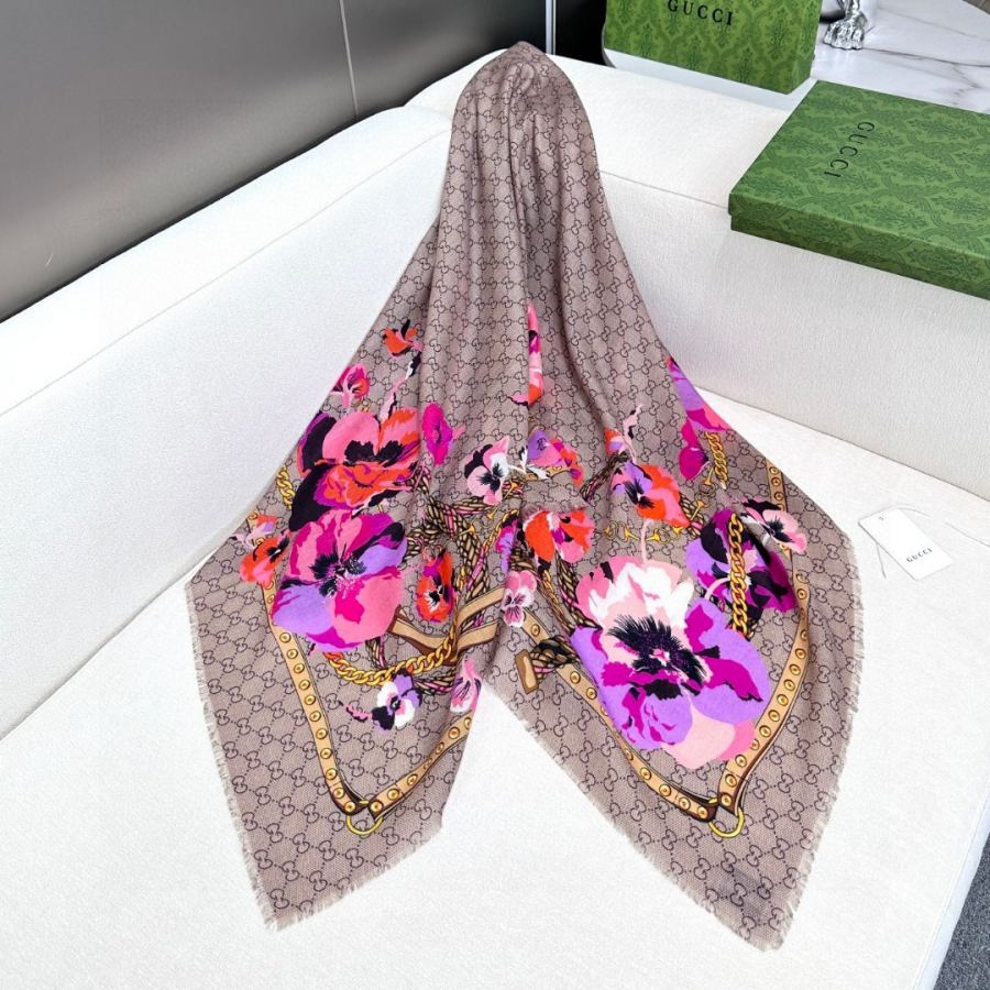 gucci scarf Gucci G Logo 140*140cm — 1:1 Replica — photo 4