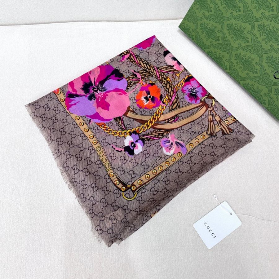 gucci scarf Gucci G Logo 140*140cm — 1:1 Replica — photo 3