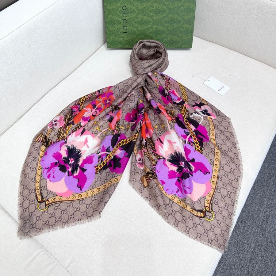 gucci scarf Gucci G Logo 140*140cm — 1:1 Replica — photo 6