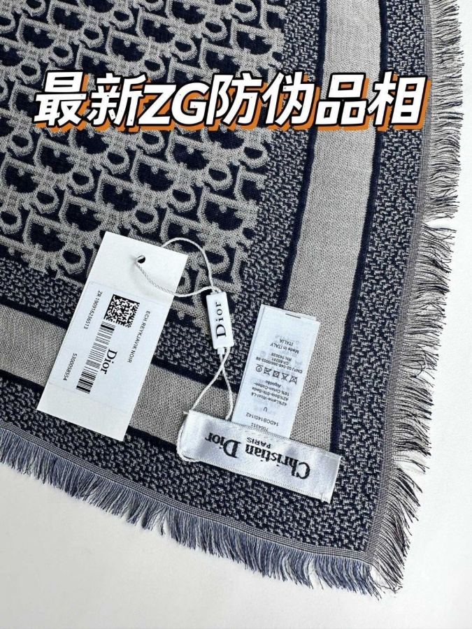 Dior scarf Dior shawl Classic lettering with the gorgeous texture of silk and wool blend, it goes — 1:1 Replica — photo 8