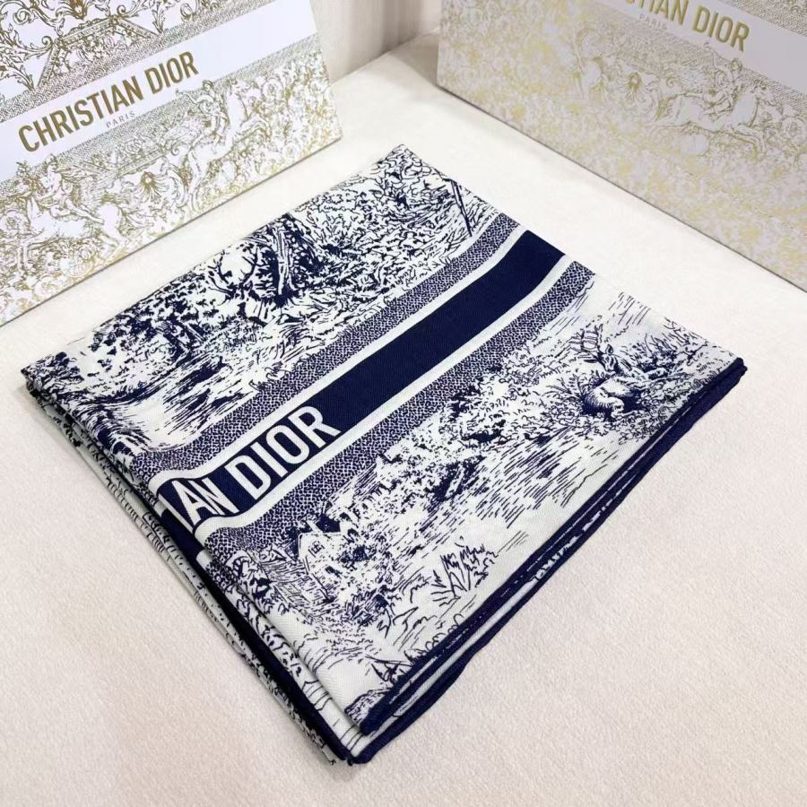 Dior scarf 𝐃𝐈𝐎𝐑 𝟐𝟓 Autumn and Winter New "Scottish Jouy Scarf" — AAA Quality Replica — photo 3