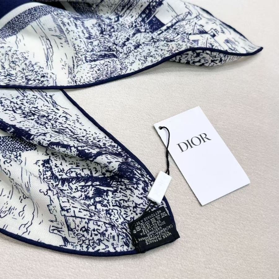 Dior scarf 𝐃𝐈𝐎𝐑 𝟐𝟓 Autumn and Winter New "Scottish Jouy Scarf" — AAA Quality Replica — photo 9