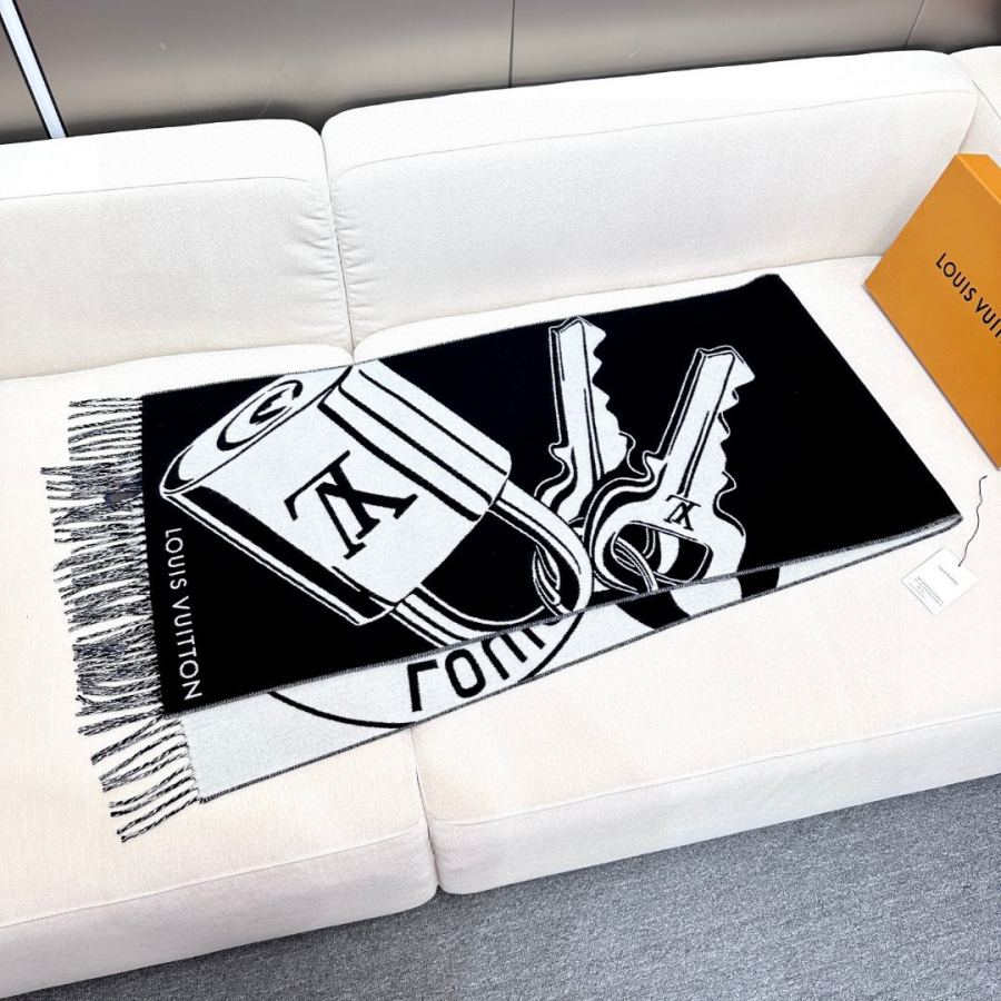 LV scarf New Lock And keys LV Louis Vuirron Trun Ks. 45x215cm 60 ％ 40% — 1:1 Replica For Sale — photo 5