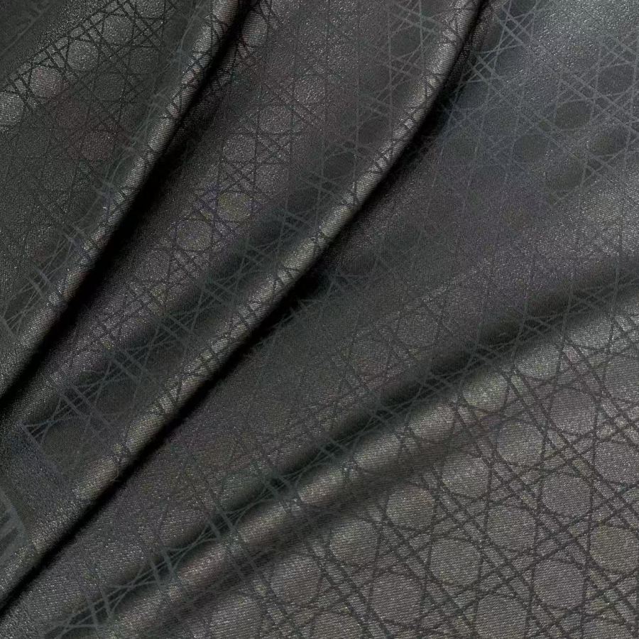 Dior-Brille Schal aus Goldfäden mit Cannage-Muster, Maulbeerseidenmischung aus Wolle und Kaschmir, 140 cm x 140 cm — photo 6