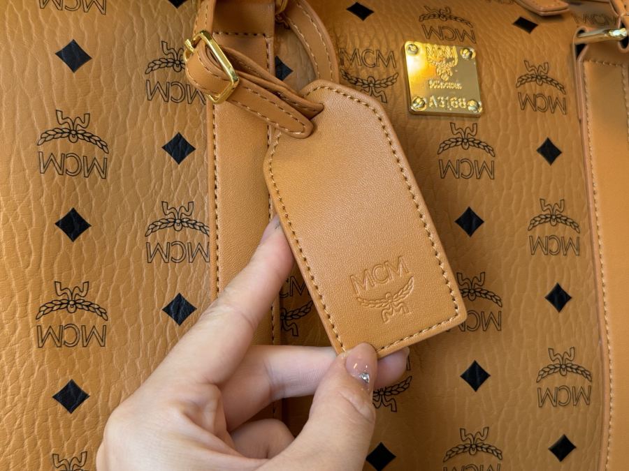 MCM bag mcm must-have travel items for trendy men, classic travel bag, original molded custom hardware, — AAA Quality Replica — photo 6