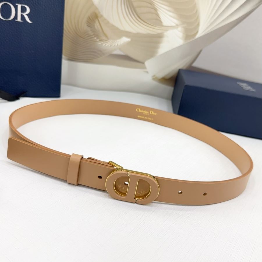 Dior belt 2.5cm double-sided first-layer cowhide, length: 75.80.85.90.95.100 Euro, original hardware — AAA Quality Replica