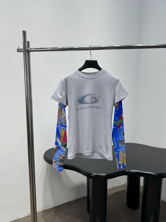 BALENCIAGA kvinner 𝐵𝑎𝑙𝑒𝑛𝑐𝑖𝑎𝑔*New Arrival WASHED CAYON LOOP T