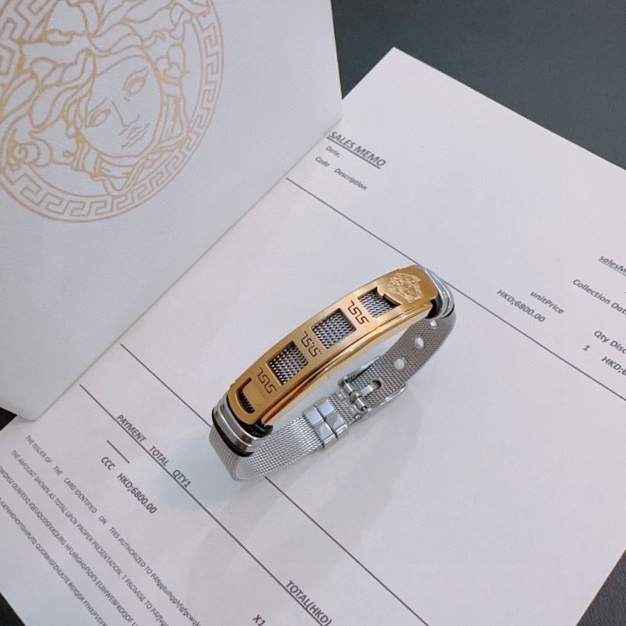 Versace Jewelry Dumeisa logo bracelet, exquisitely crafted with diamonds — 1:1 Replica For Sale — photo 3