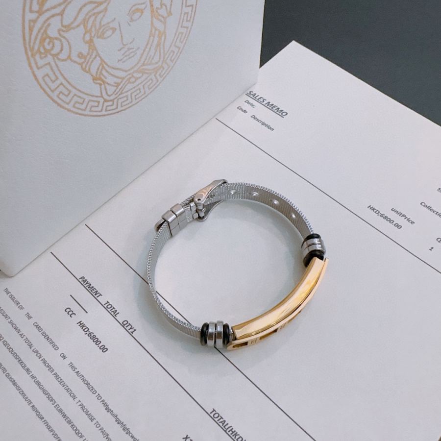Versace Jewelry Dumeisa logo bracelet, exquisitely crafted with diamonds — 1:1 Replica For Sale — photo 6