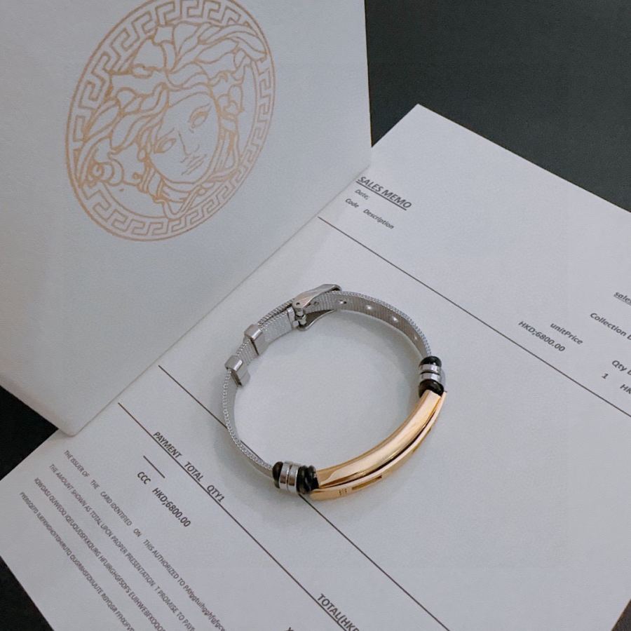 Versace Jewelry Dumeisa logo bracelet, exquisitely crafted with diamonds — Premium Replica — photo 2