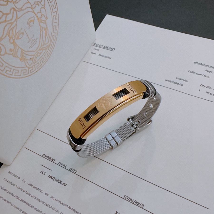 Versace Jewelry Dumeisa logo bracelet, exquisitely crafted with diamonds — Premium Replica — photo 8