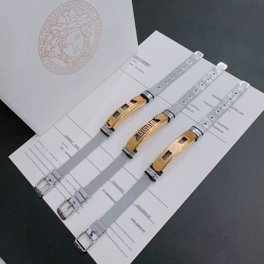 Versace Jewelry Dumeisa logo bracelet, exquisitely crafted with diamonds — Premium Replica