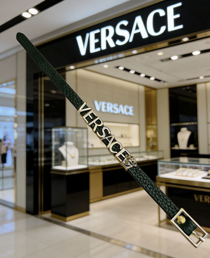 Versace Jewelry Dumeisha logo cowhide bracelet — Premium Replica — photo 4