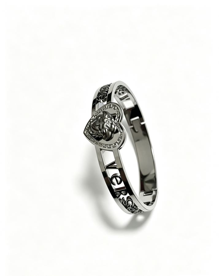 Versace Jewelry Dumeisa logo bracelet, diamond inlaid, exquisite craftsmanship — Premium Replica — photo 3