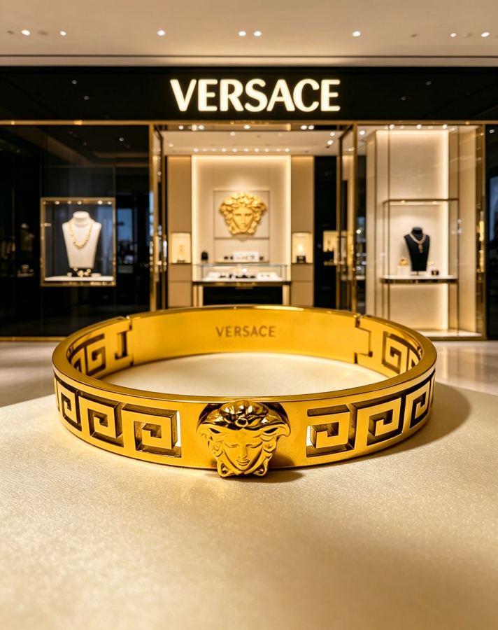 Versace Jewelry Dumeisa logo bracelet, diamond inlaid, exquisite craftsmanship — AAA Quality Replica — photo 6