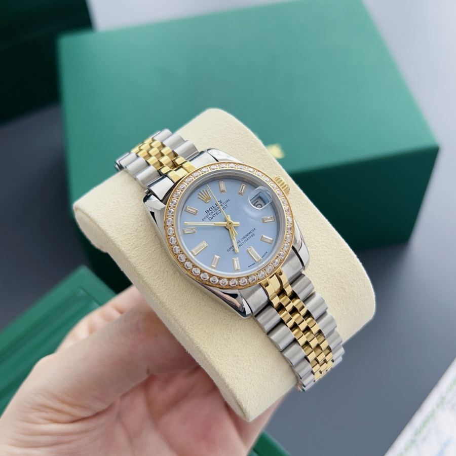 Rolex Watches Gg factory Rolex Datejust31mmwatch | Brilliant declaration of 10 square diamonds — Premium Replica — photo 3
