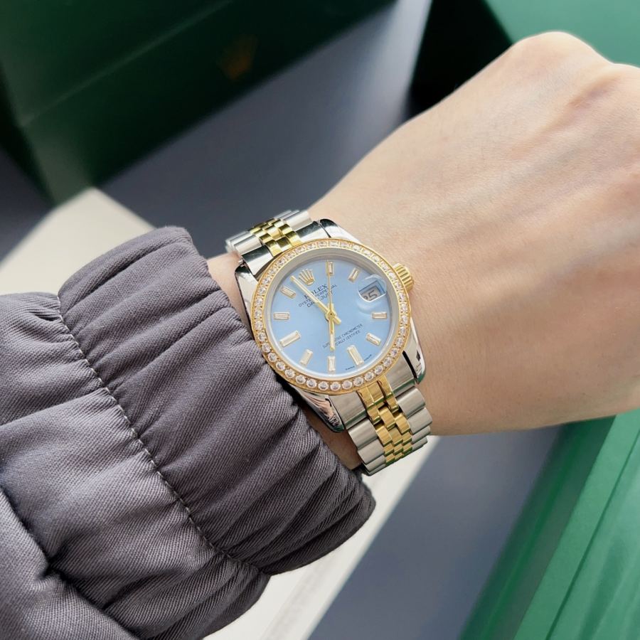 Rolex Watches Gg factory Rolex Datejust31mmwatch | Brilliant declaration of 10 square diamonds — Premium Replica — photo 6