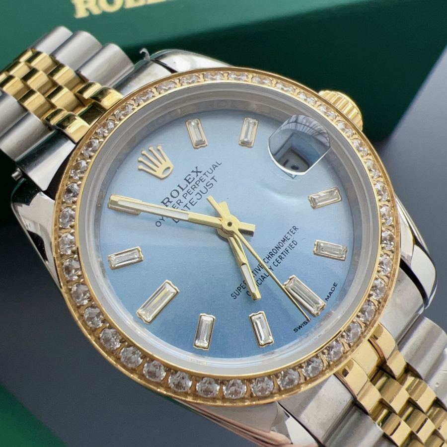 Rolex Watches Gg factory Rolex Datejust31mmwatch | Brilliant declaration of 10 square diamonds — Premium Replica — photo 5