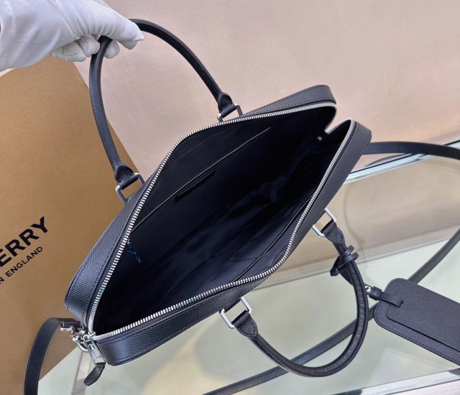 Briefcase B’s latest stand-up briefcase is made in Italy from grained calfskin fabric. The slim — 1:1 Replica For Sale — photo 8