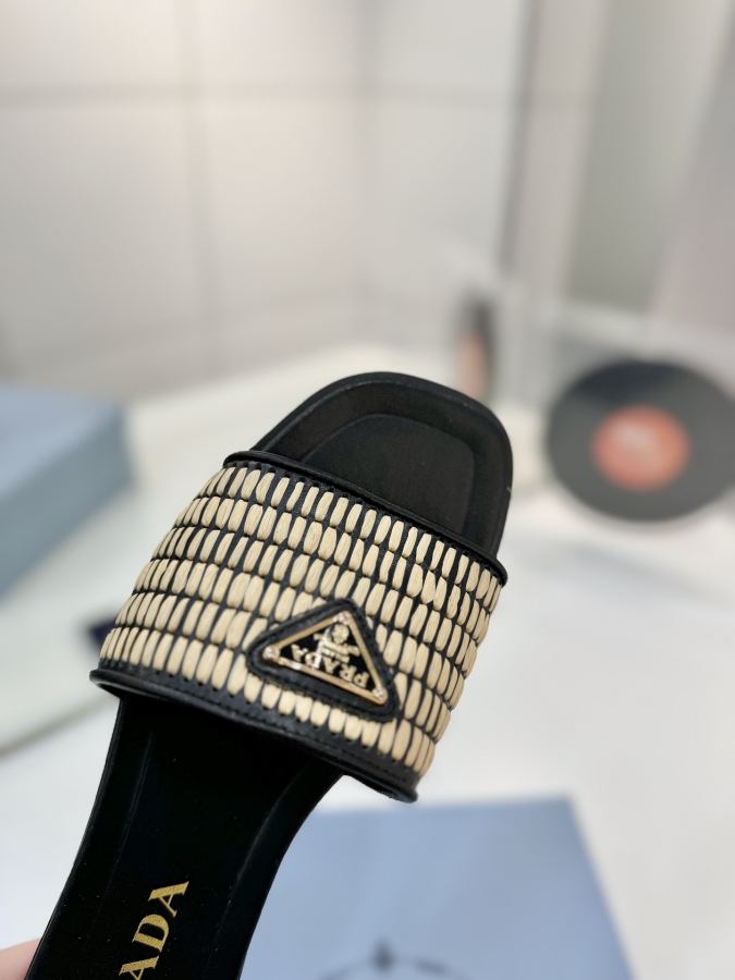 Prada women's shoes Factory price "Prada woven slippers" — 1:1 Replica — photo 5