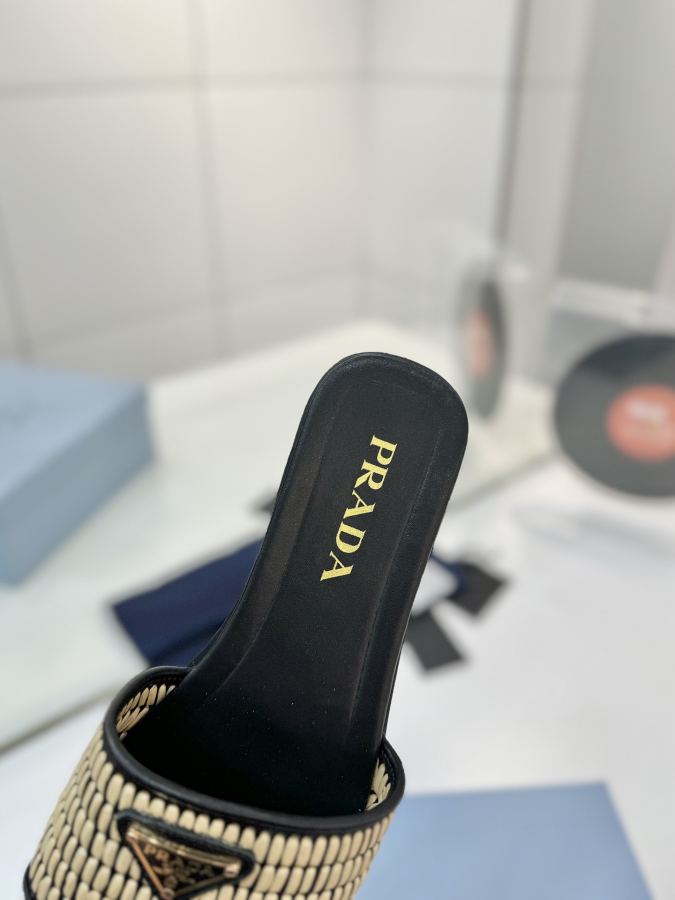 Prada women's shoes Factory price "Prada woven slippers" — 1:1 Replica — photo 6